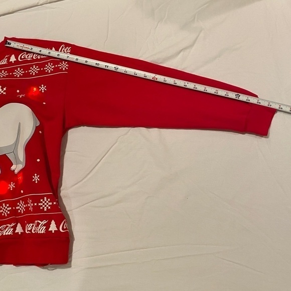 Coca-Cola Polar Bear Crew Neck Light Up Festive Sweatshirt Size XS. 2022 - Picture 14 of 16